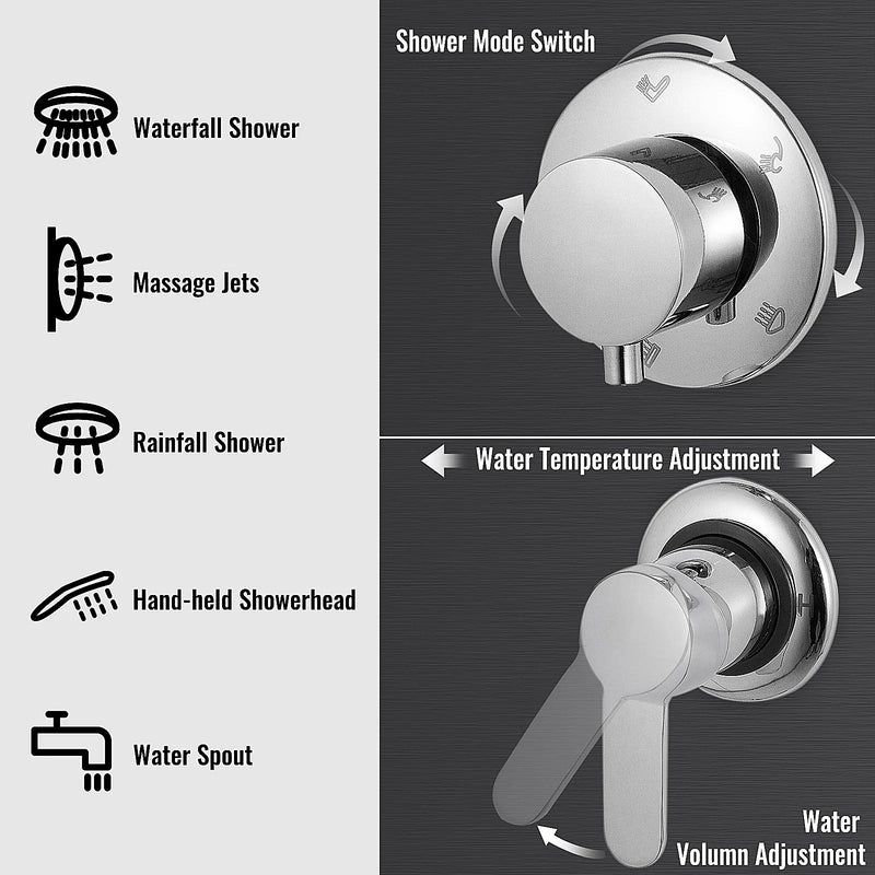 Vevor 5 in 1 Stainless Steel Shower Panel System *Missing Brackets* SP5 - Refurbished