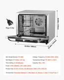 VEVOR Commercial 4-Tier Countertop Toaster Oven (Special 6-20P Plug Required)