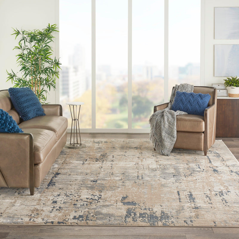 Nourison 6'7 x 9'6 Quarry Modern Abstract Indoor Area Rug QUA01 - Like New